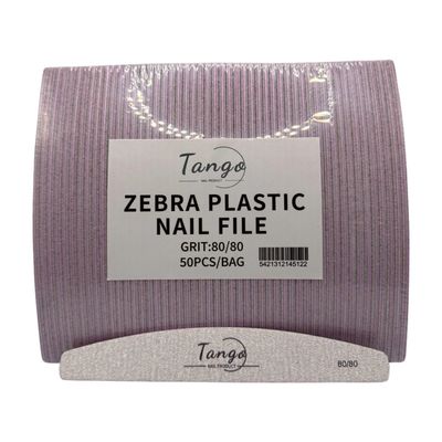 Tango Zebra Plastic Moon File 80/80 50pcs/pk