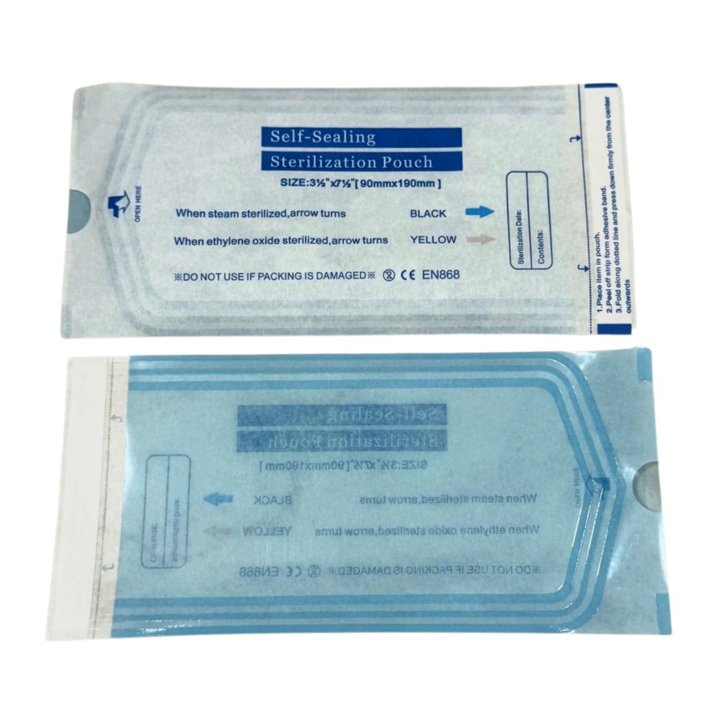 Chamber Sterilization Pouch 3.5&#39;&#39; x7.48&#39;&#39; 200pcs/box