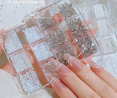 6 Grids Nail Rhinestone