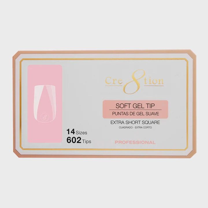 Cre8tion Soft Tips 14 Sizes - Square, Size: Extra Short