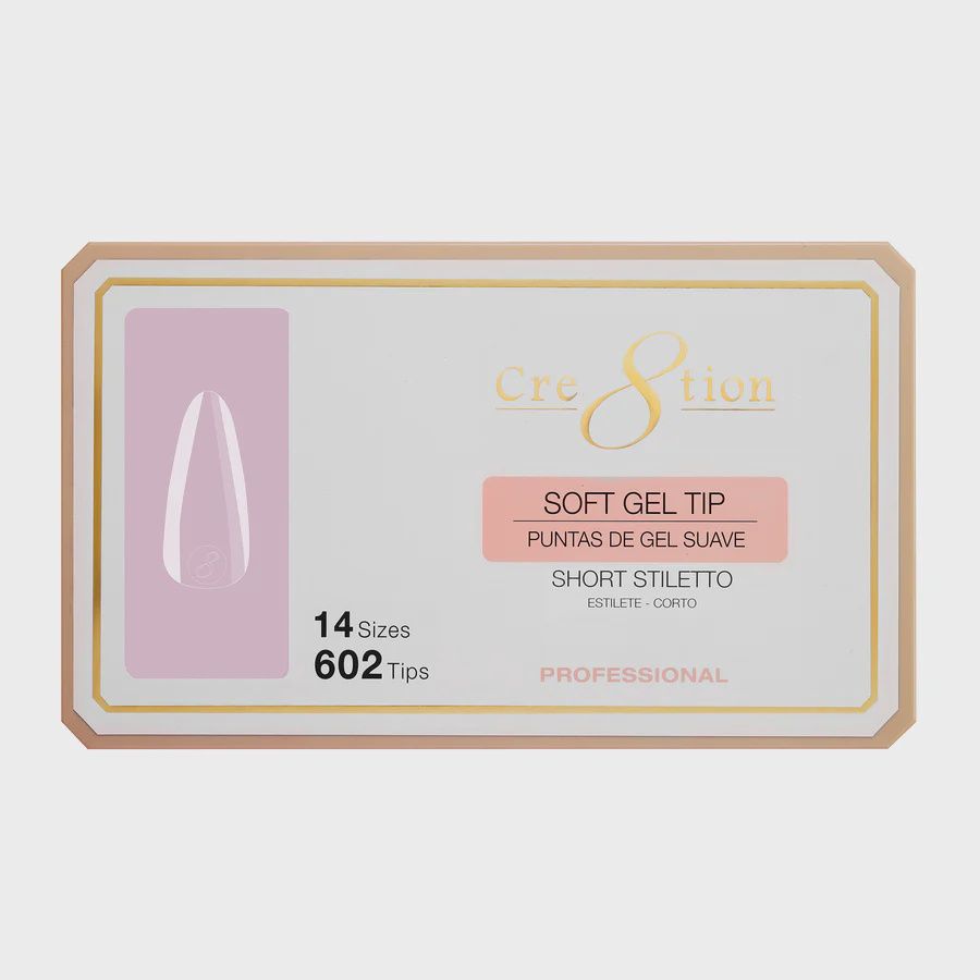 Cre8tion Soft Tips 14 Sizes - Stiletto, Size: Short
