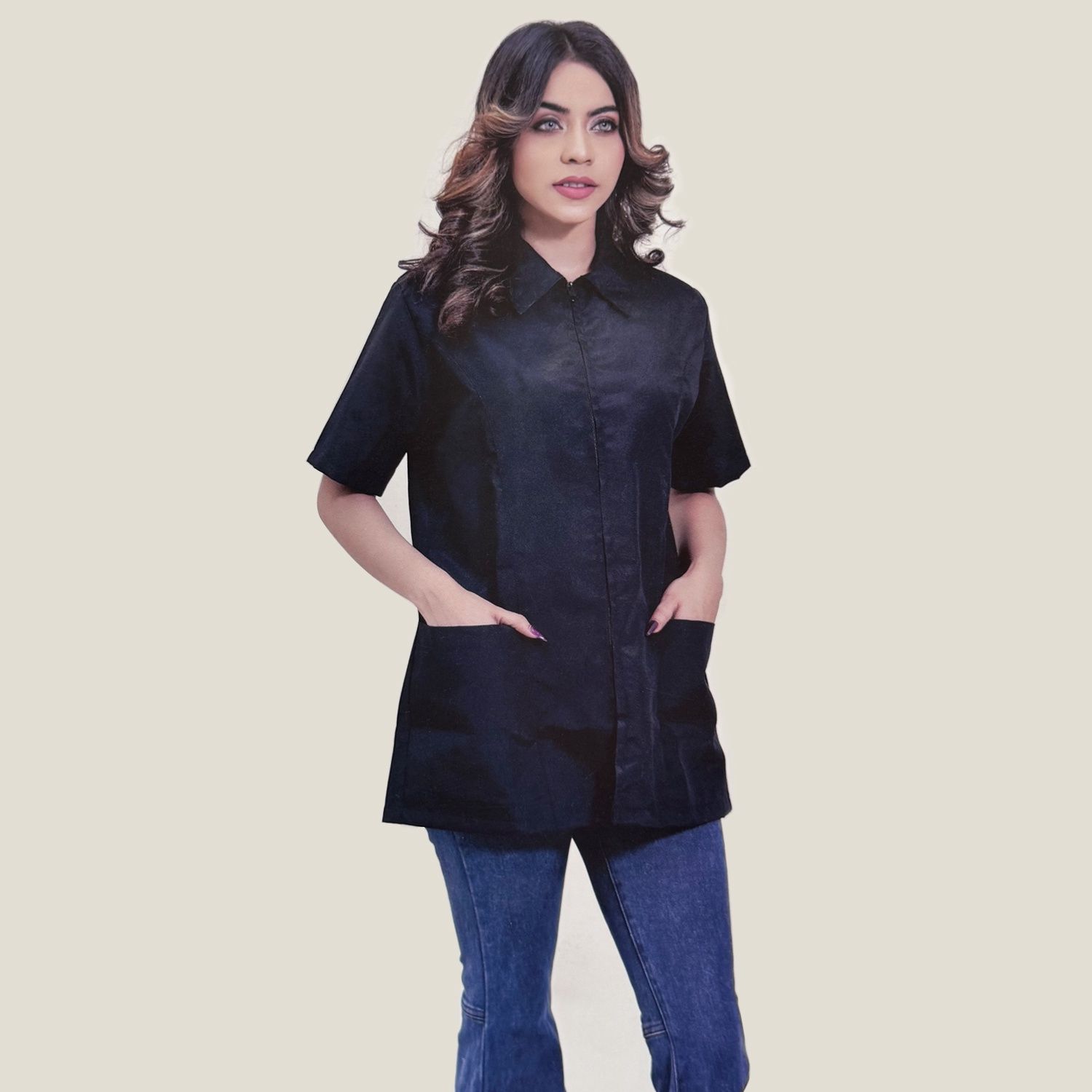 Silver Star Lab Coat Black SS-001