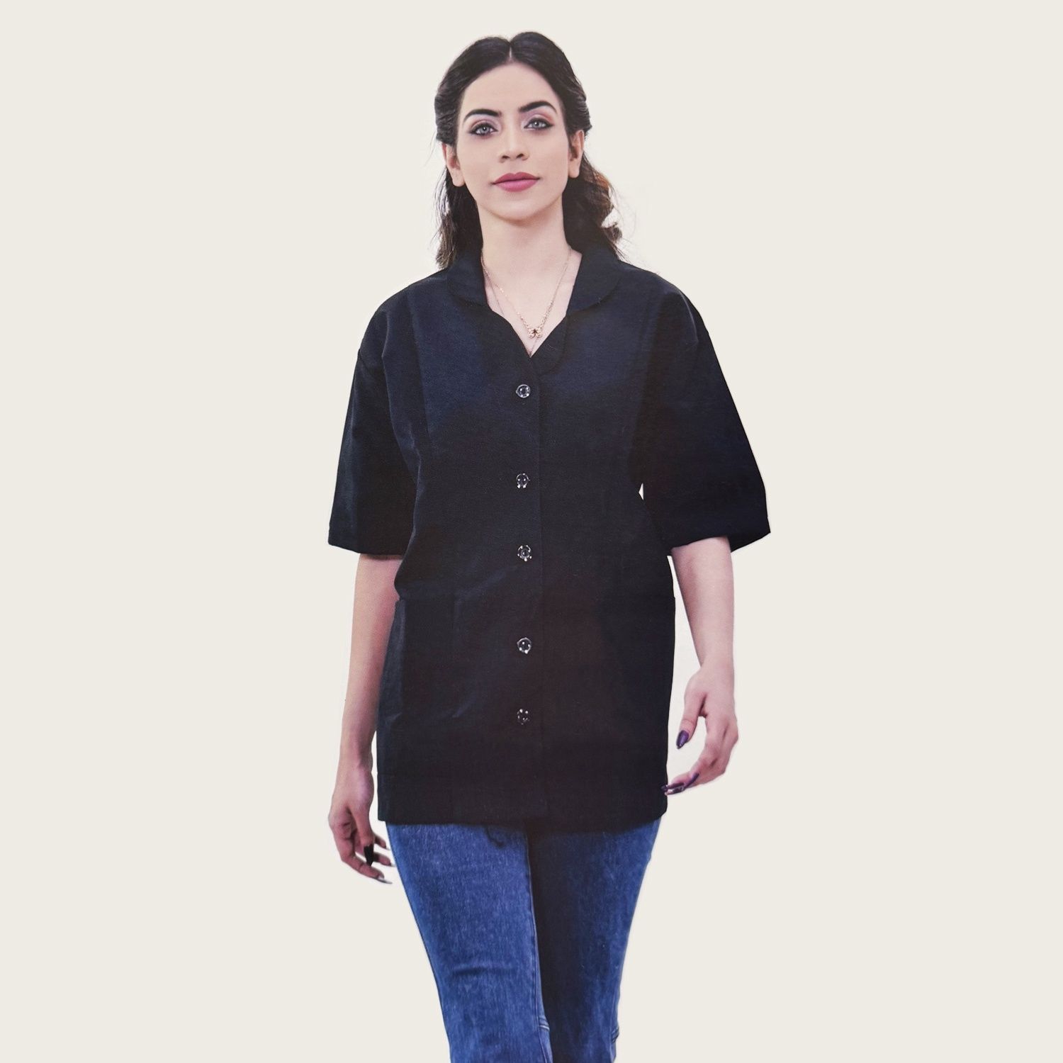 Silver Star Lab Coat Black SS-002
