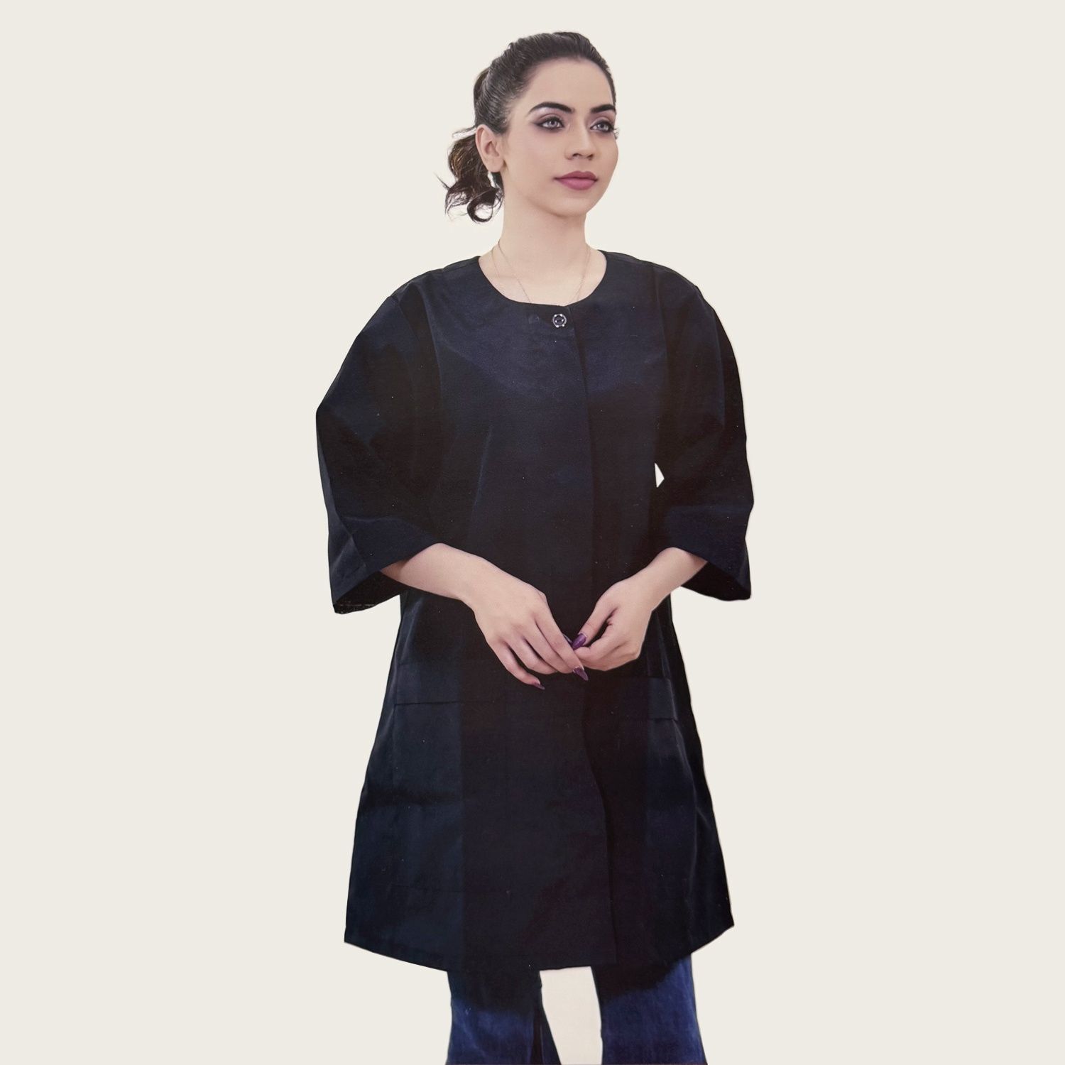 Silver Star Lab Coat Black SS-003