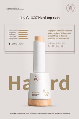 JING JS07 Long Last Gel Top Coat 16ml 硬式封层胶