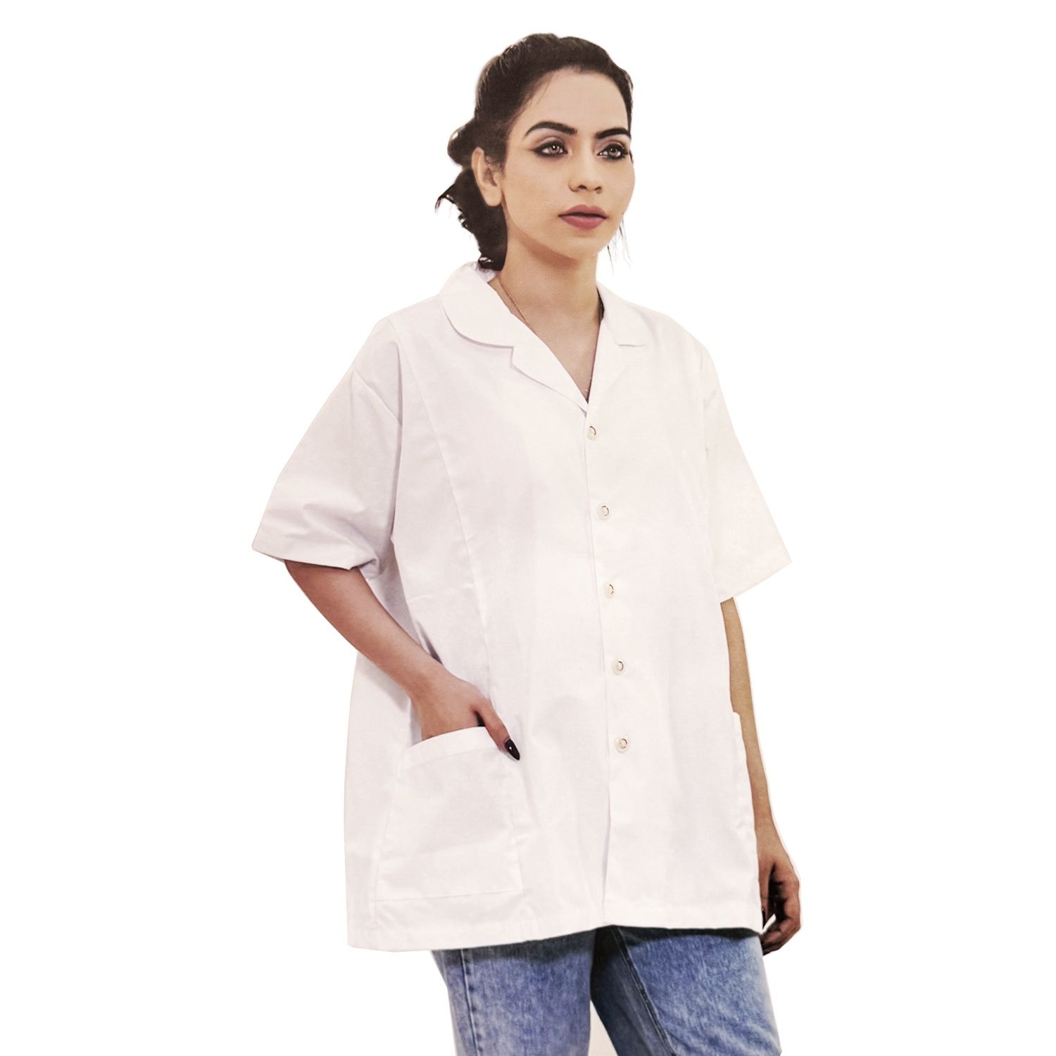 Silver Star Lab Coat White SS-005