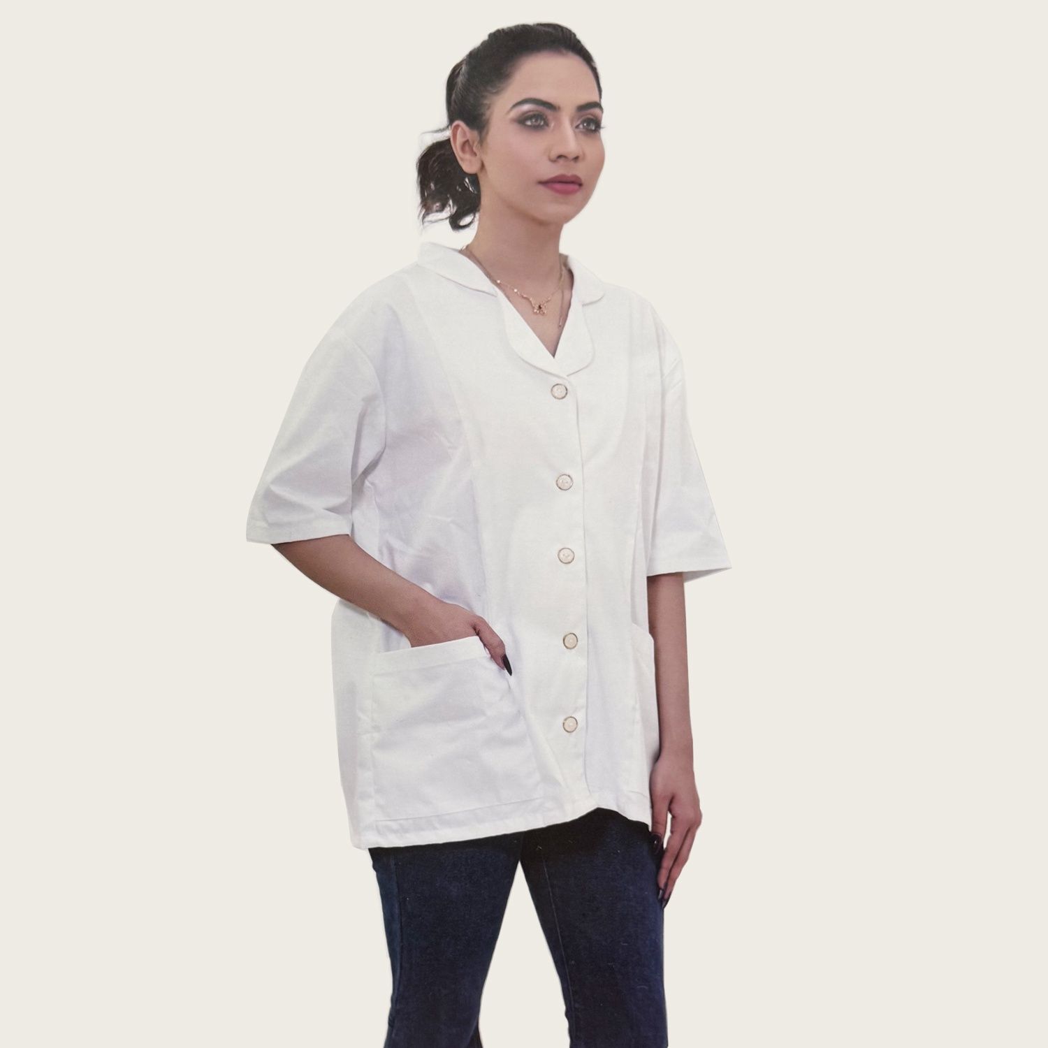 Silver Star Lab Coat White SS-002
