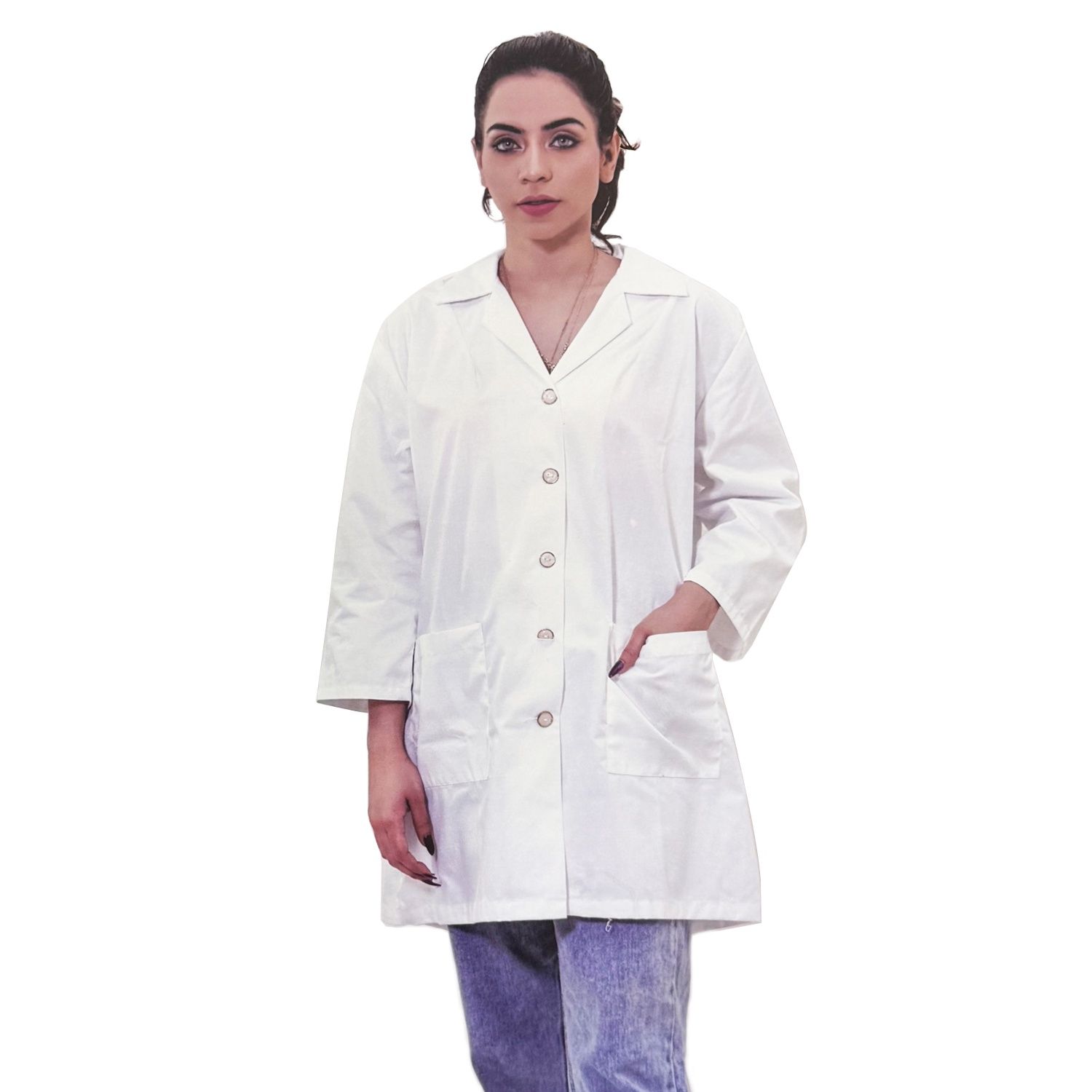 Silver Star Lab Coat White SS-004