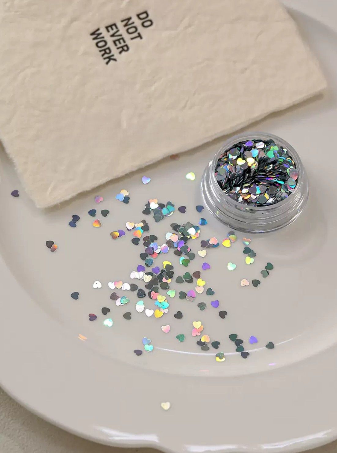 Nail Art Laser Glitter 4.5g/Jar, Shape: Heart