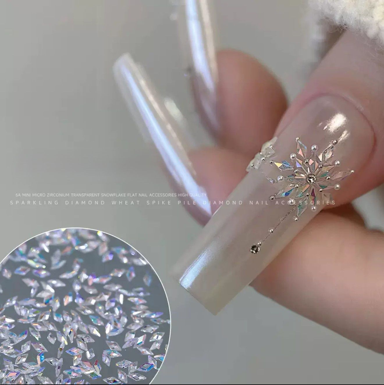 Mini Rhombus Nail Rhinestone DZ777-12 50pcs/Bag