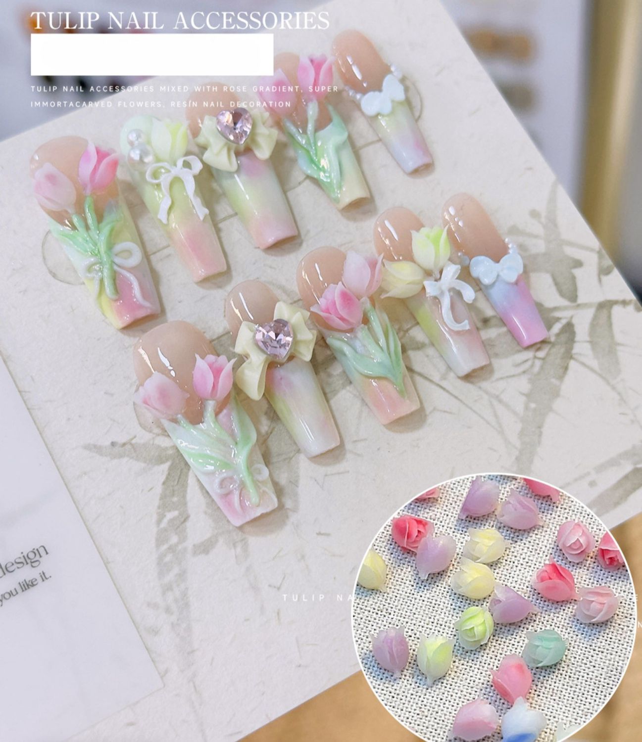 Tulip Nail Charms 10pcs/bag