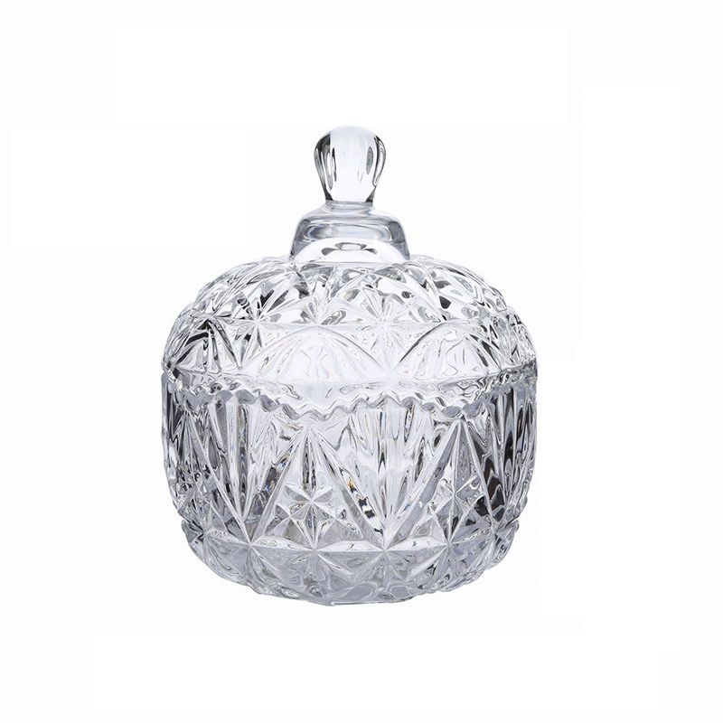 Luxury Glass Container with Glass Lid