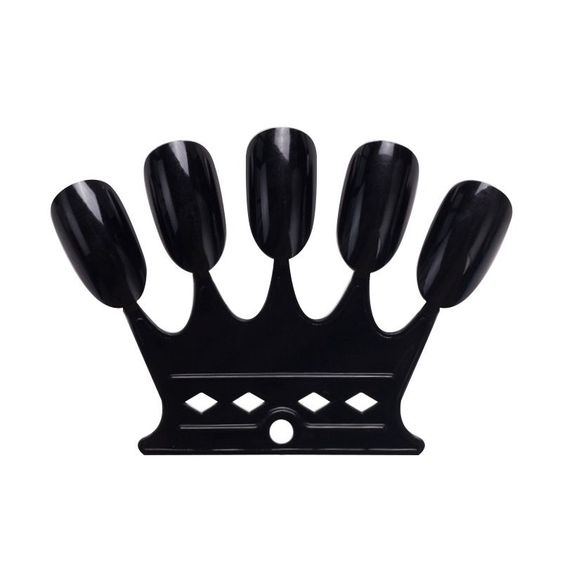 Crown Shape Nail Color Chart (50pcs), color: Black