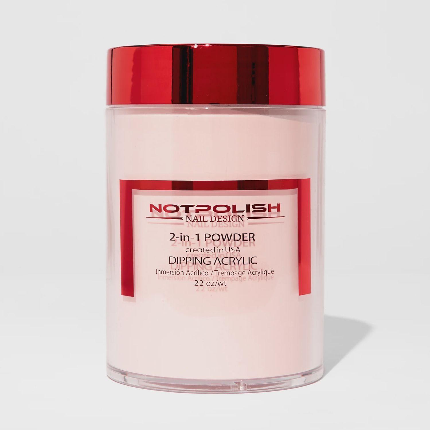 NOTPOLISH Dipping-Acrylic Powder -  Dark Pink (22oz)
