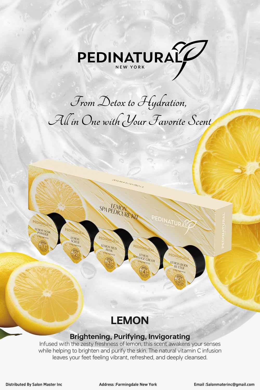 PEDINATURAL Pedicure Kit 5in1, Fragrance: Golden