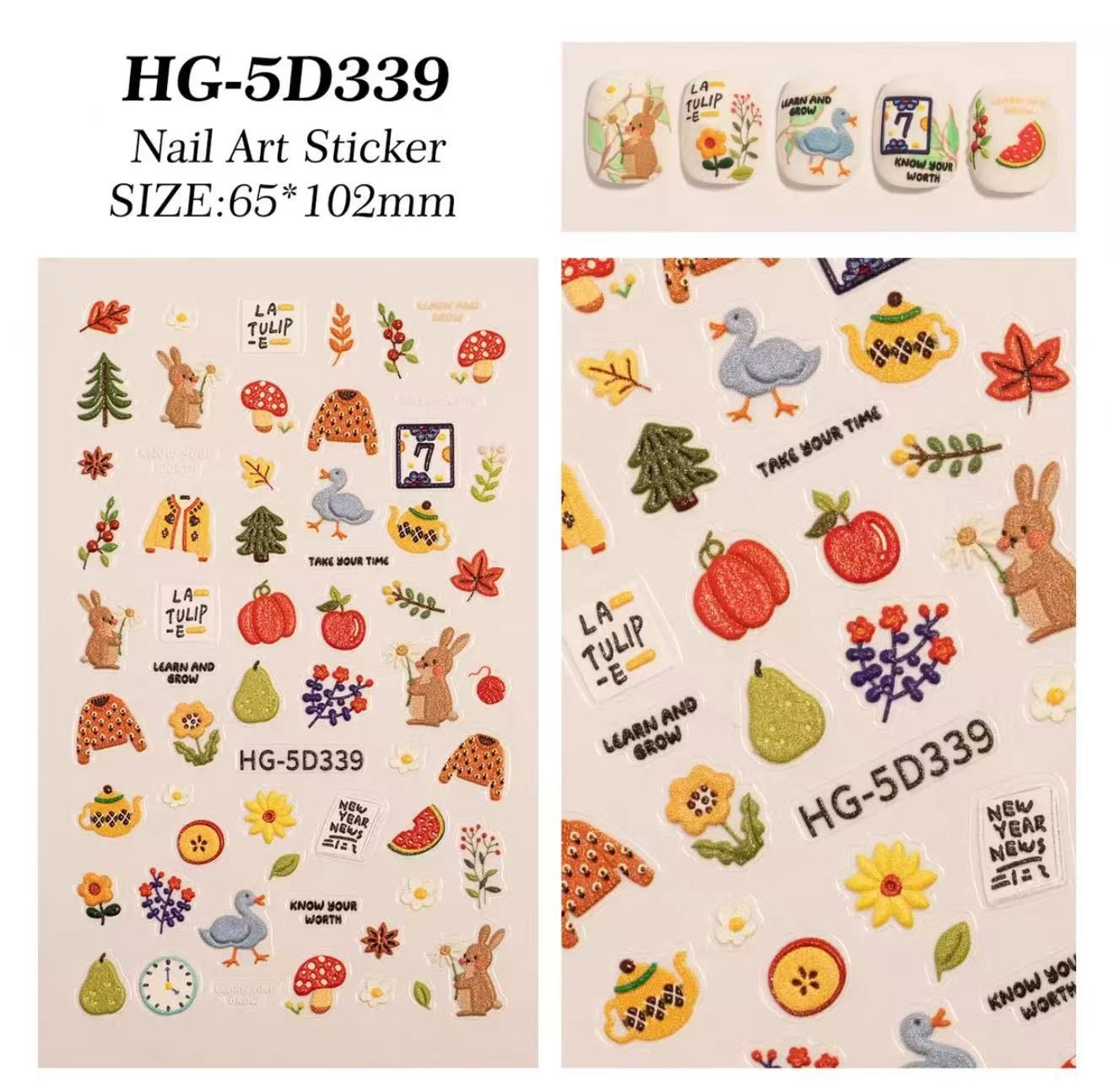 5D Nail Stickers - HG 5D339
