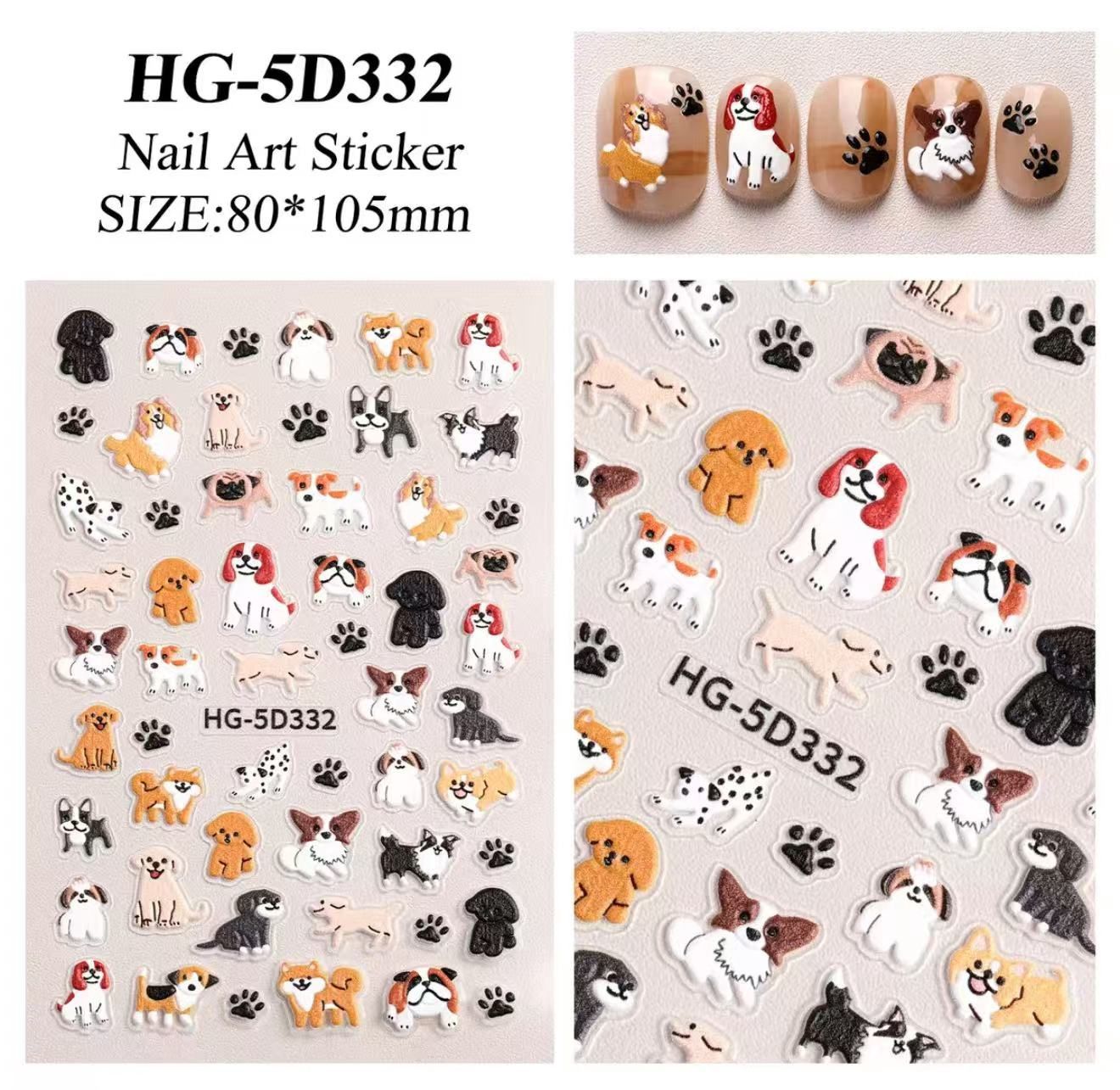 5D Nail Stickers - HG 5D332