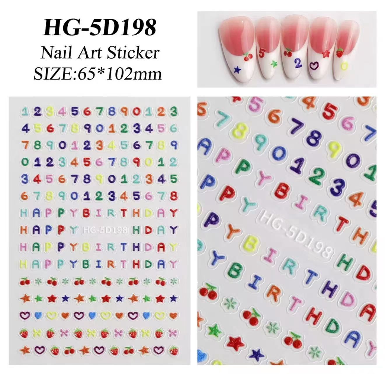 5D Nail Stickers - HG 5D198