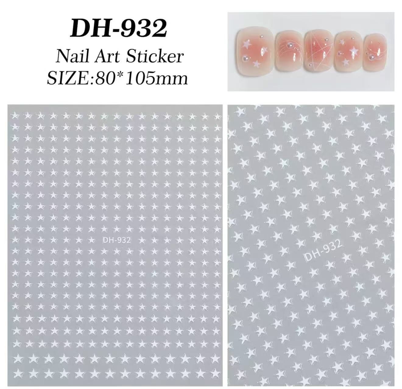 Nail Stickers - DH 932 Silver