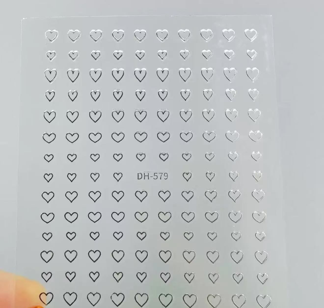 Nail Stickers - DH 579 Silver