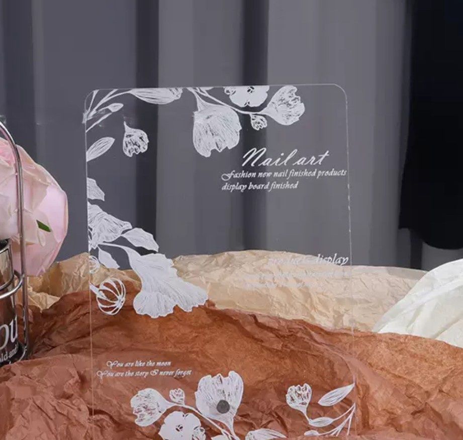 Acrylic Nail Art Display Board - Clear #E