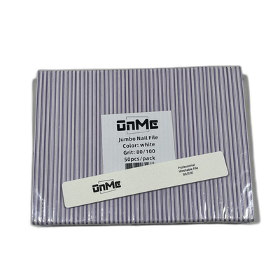 ONME Jumbo File White 80/100 50pcs/Pk