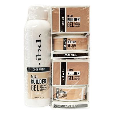 Ibd Soak Off Dual Builder Gel Bundle - Cool Nude