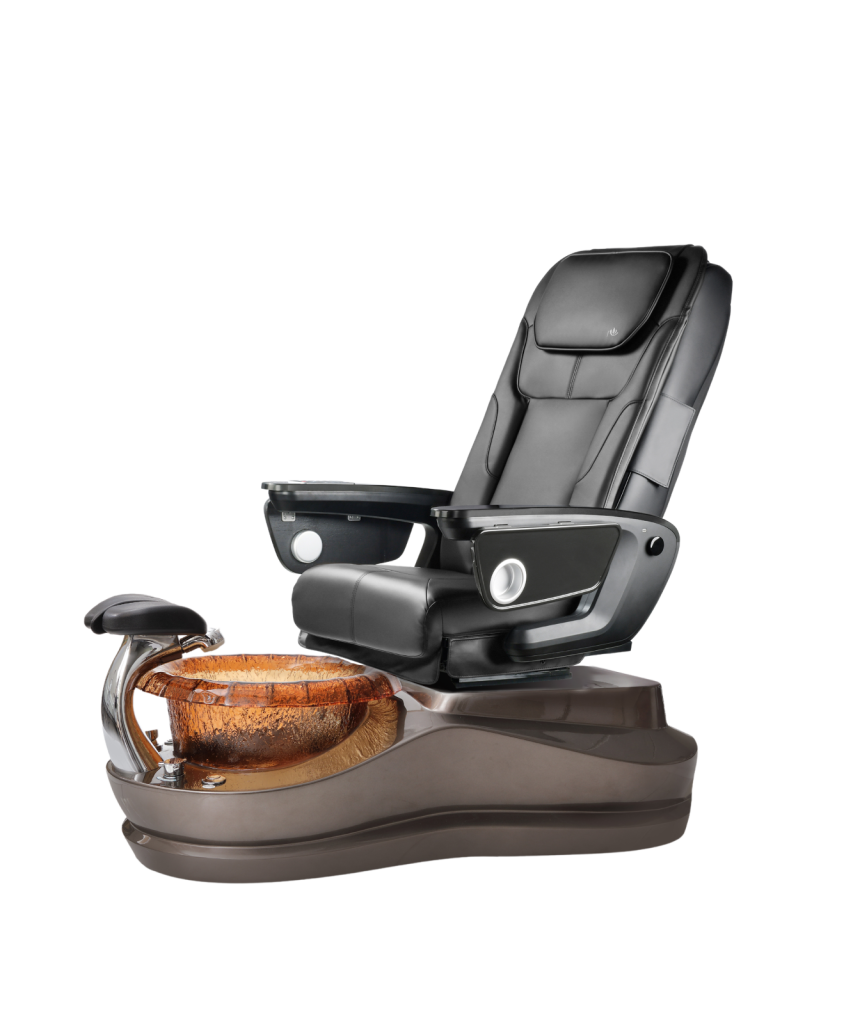 J&amp;A Spa Chair Cleo XO (Please call us to order), Basel Colors:: Chocolate Base With Gold Bowl, Chair Color:: Black