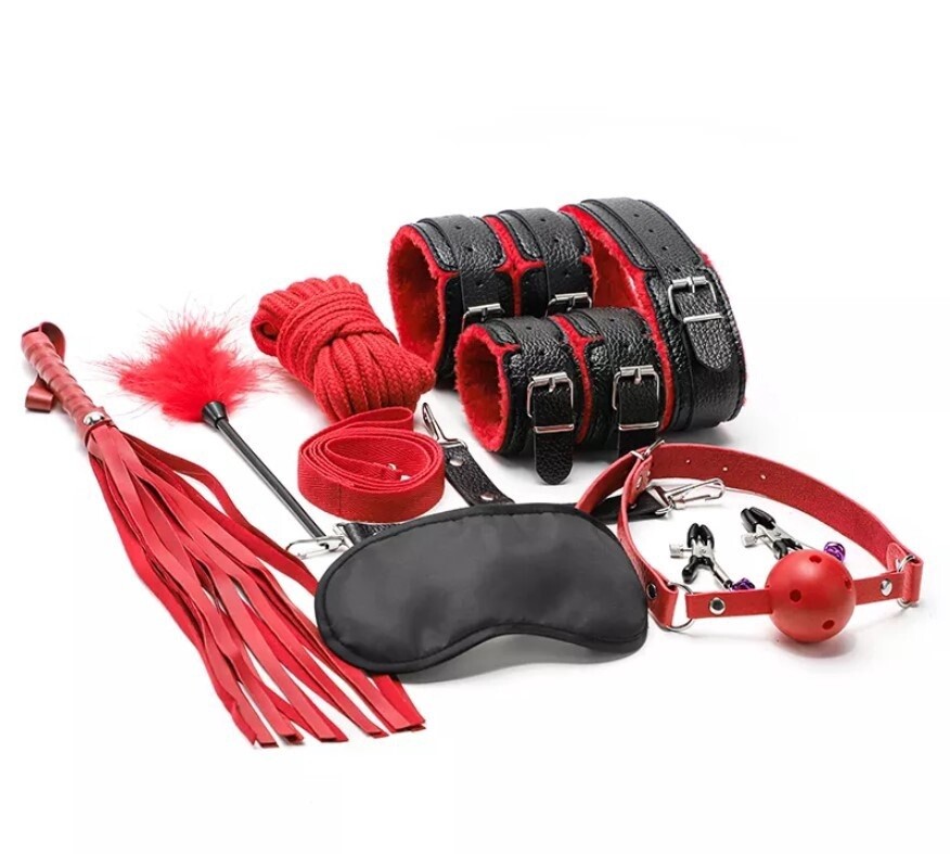 BDSM Set 10 Stuks Rood/Zwart