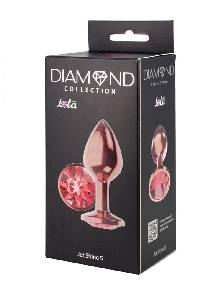 Butt Plug Diamond Ruby Shine S Rose Goud