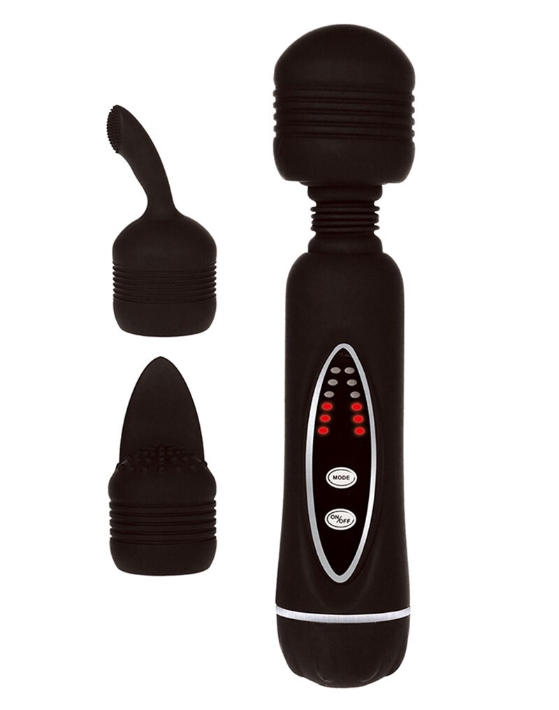 BLACK POWER WAND WITH 2 HEADS