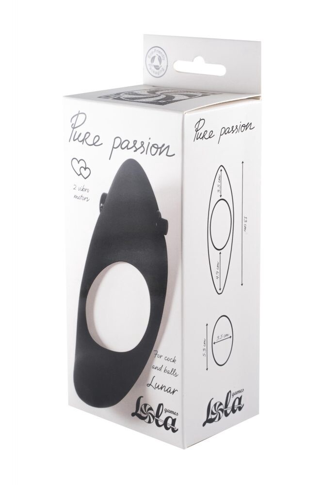 Erectie vibroring Pure Passion Lunar Black