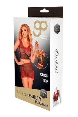 GP BEDRUKT DATEX CROP TOP ROOD