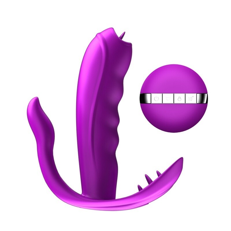 Foxshow Stimulator Silicone Vibrator USB 7 Functie / Verwarming