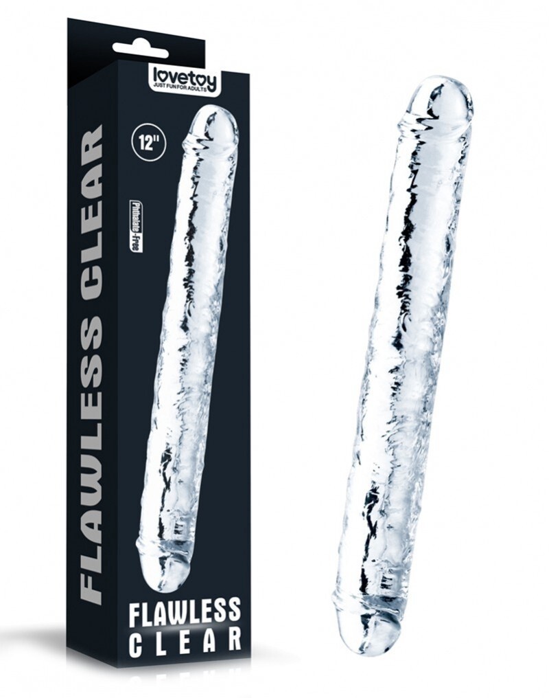 FLAWLESS CLEAR DOUBLE DILDO 30 CM