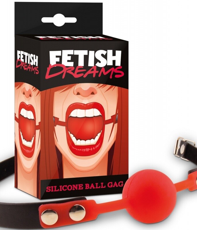 Fetish Dreams Silicone Ball Gag rood