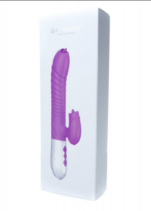 Foxshow  en ndash Vibrator  en ndash Silicone Vibrator USB 7 Functie en Thrusting Functie / Verwarming