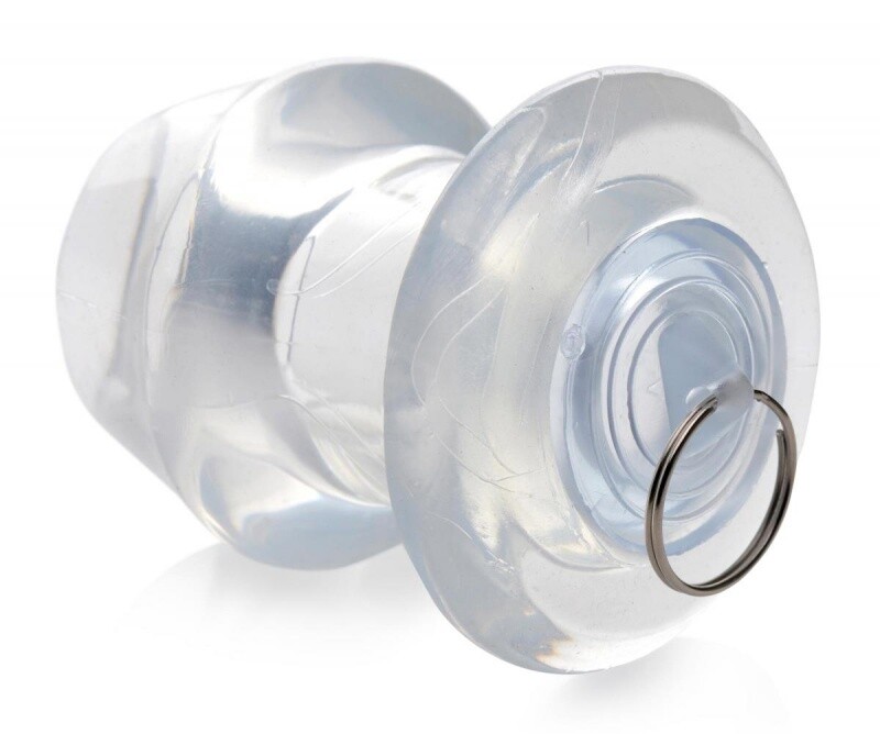 Holle Transparante Anaal Plug Met Stop - Medium