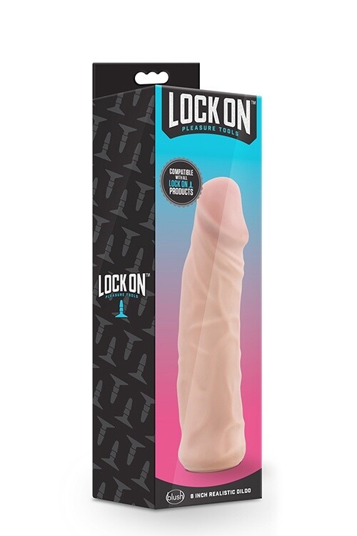 LOCK ON 8INCH REALISTIC LOCK ON DILDO