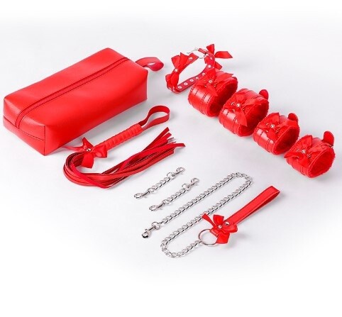 Good Girl BDSM Set 4 Stuks met Opbergtas Rood Private Collectie