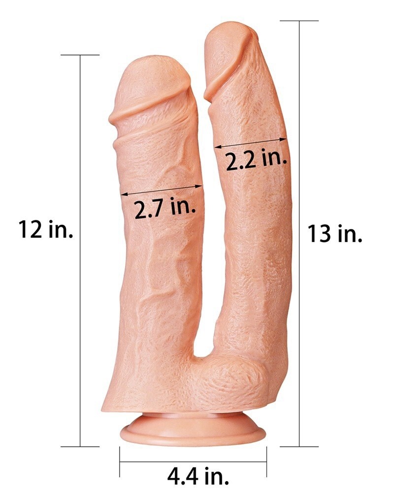 LOVE TOY REALISTIC MEGA DOUBLE DILDO 30 CM NUDE