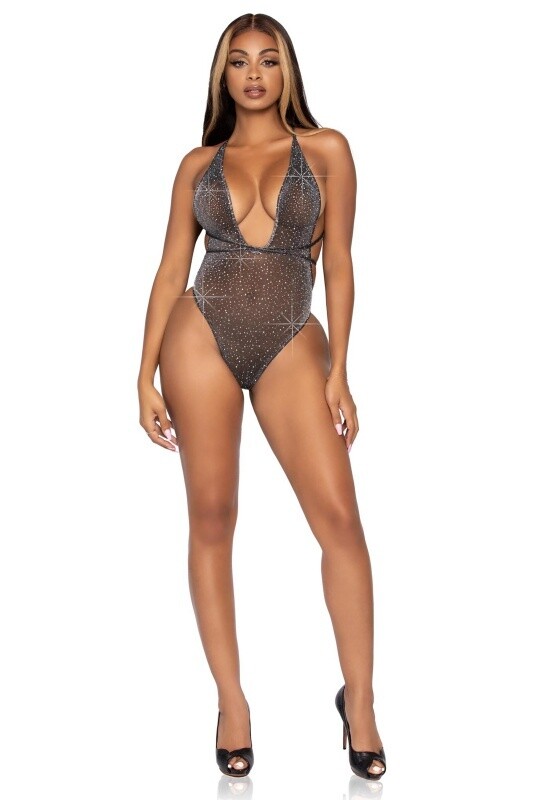 Lurex  en amp rhinestone teddy
