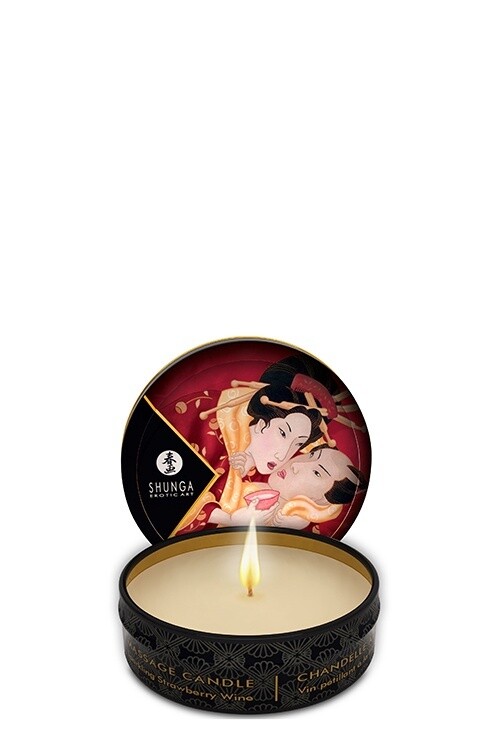 MASSAGE KAARS SPRANKELENDE AARDBEI 30ML