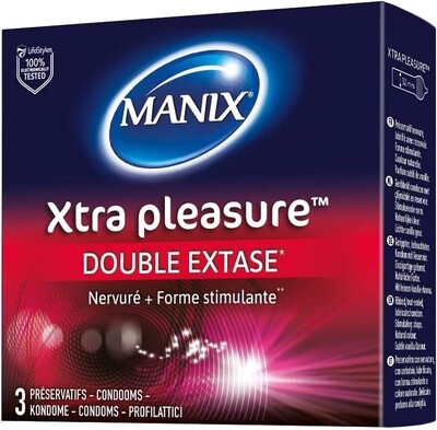 MANIX Xtra Pleasure condoom, 3 stuks