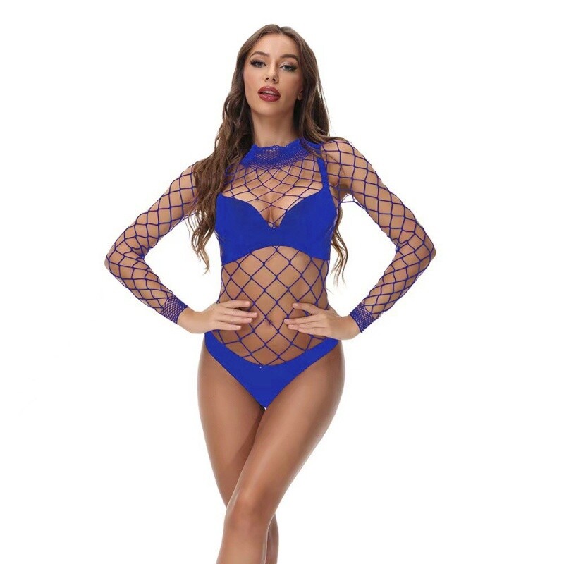 Marlyn Visnet Mesh Thong Body Blauw S-L