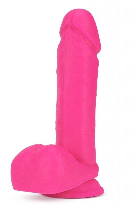 NEO 8 INCH DUAL DENSITY DILDO NEON ROZE