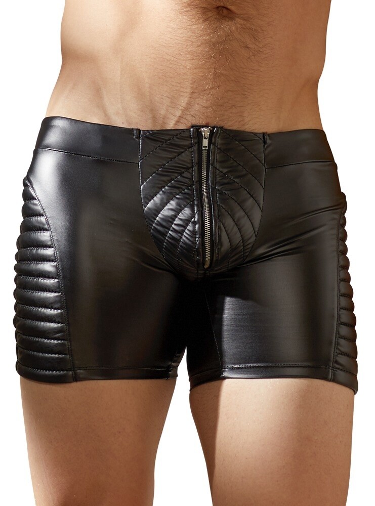 Wetlook Lange Shorts met Gewatteerde Details