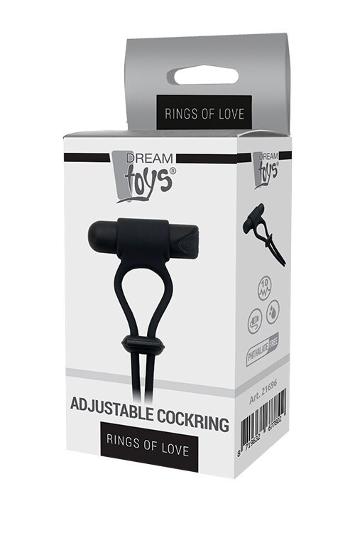 RINGS OF LOVE VERSTELBARE COCKRING ZWART