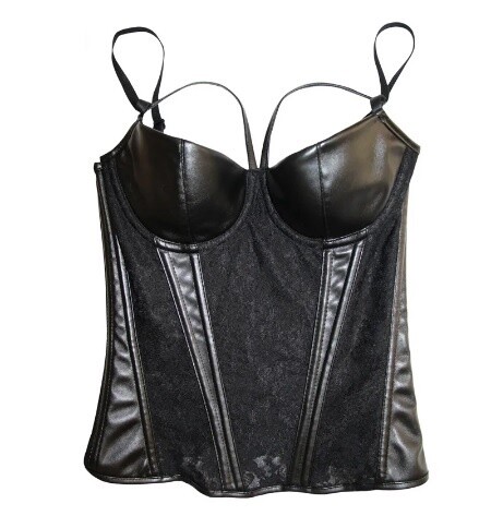 Push Up Gothic Faux Leather Korset Private Collectie