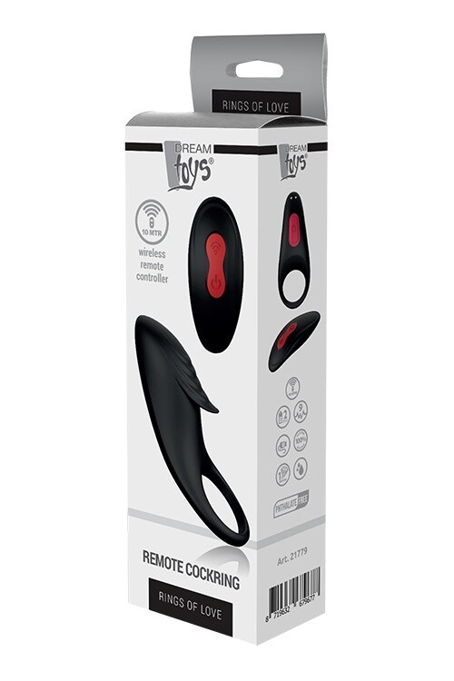 RINGS OF LOVE REMOTE COCKRING ZWART